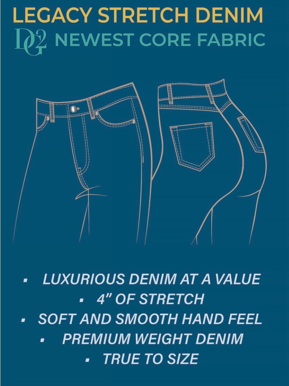 DG2 by Diane Gilman Pull On Black Bootcut Jeans - Picture 4 of 7